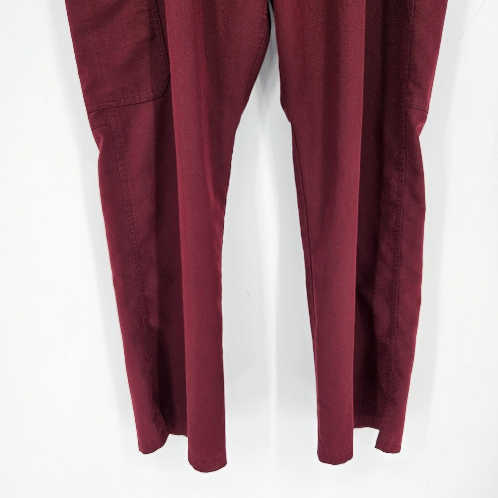 Figs Scrub Pants Womens Extra Large Petite Kade Cargo Pockets Medical Burgundy - Picture 3 of 9